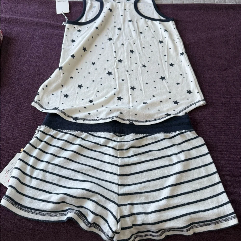 P.J. Salvage Starry Night Pajama Set - Cream and Black M/L - Picture 3 of 5